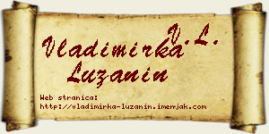 Vladimirka Lužanin vizit kartica
